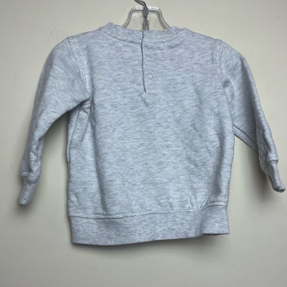 Calvin Klein Grey Quilted Crewneck Sweatshirt Logo 18 Months - Picture 3 of 10